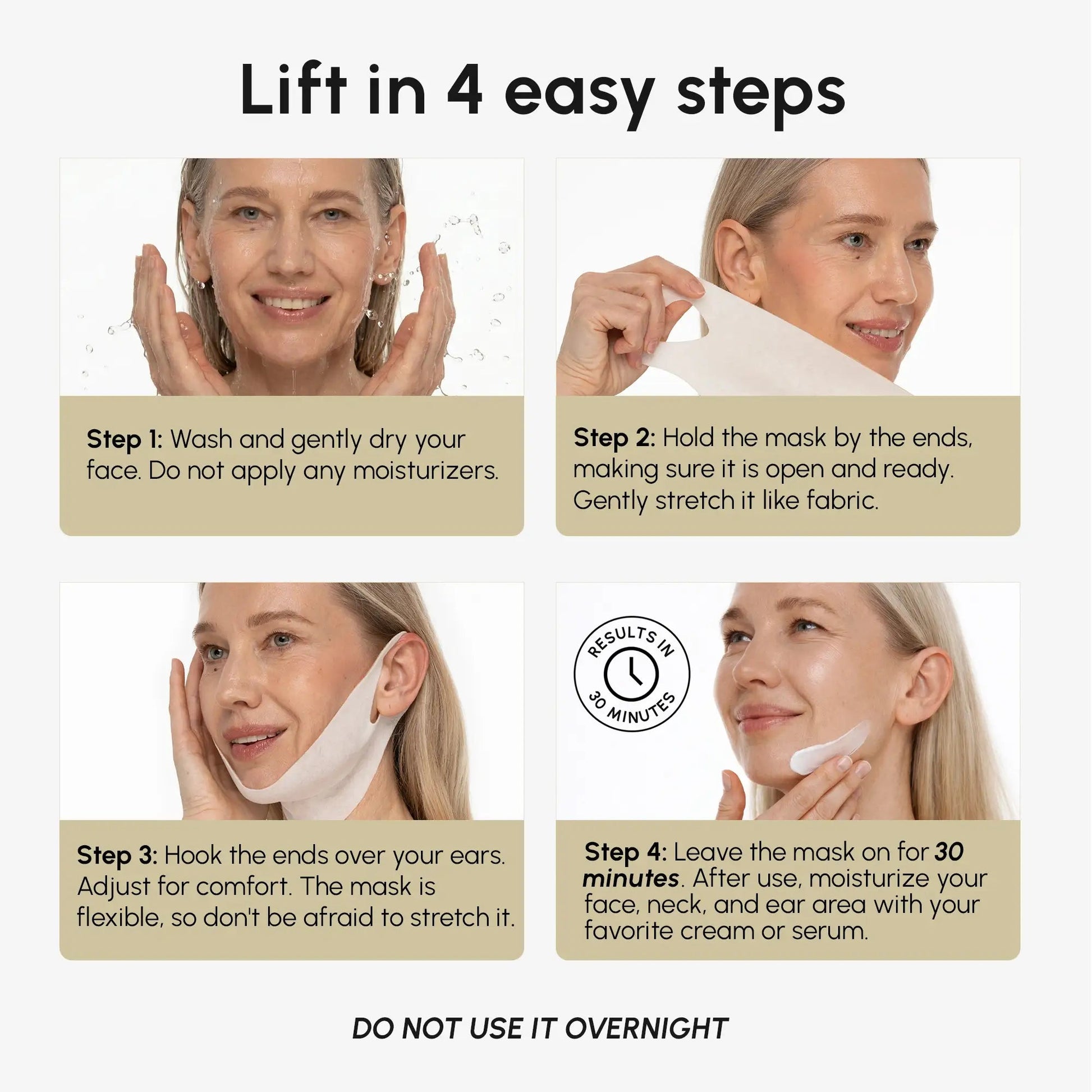 24K Gold V-Line Lifting Mask 20 PCS - Luvora