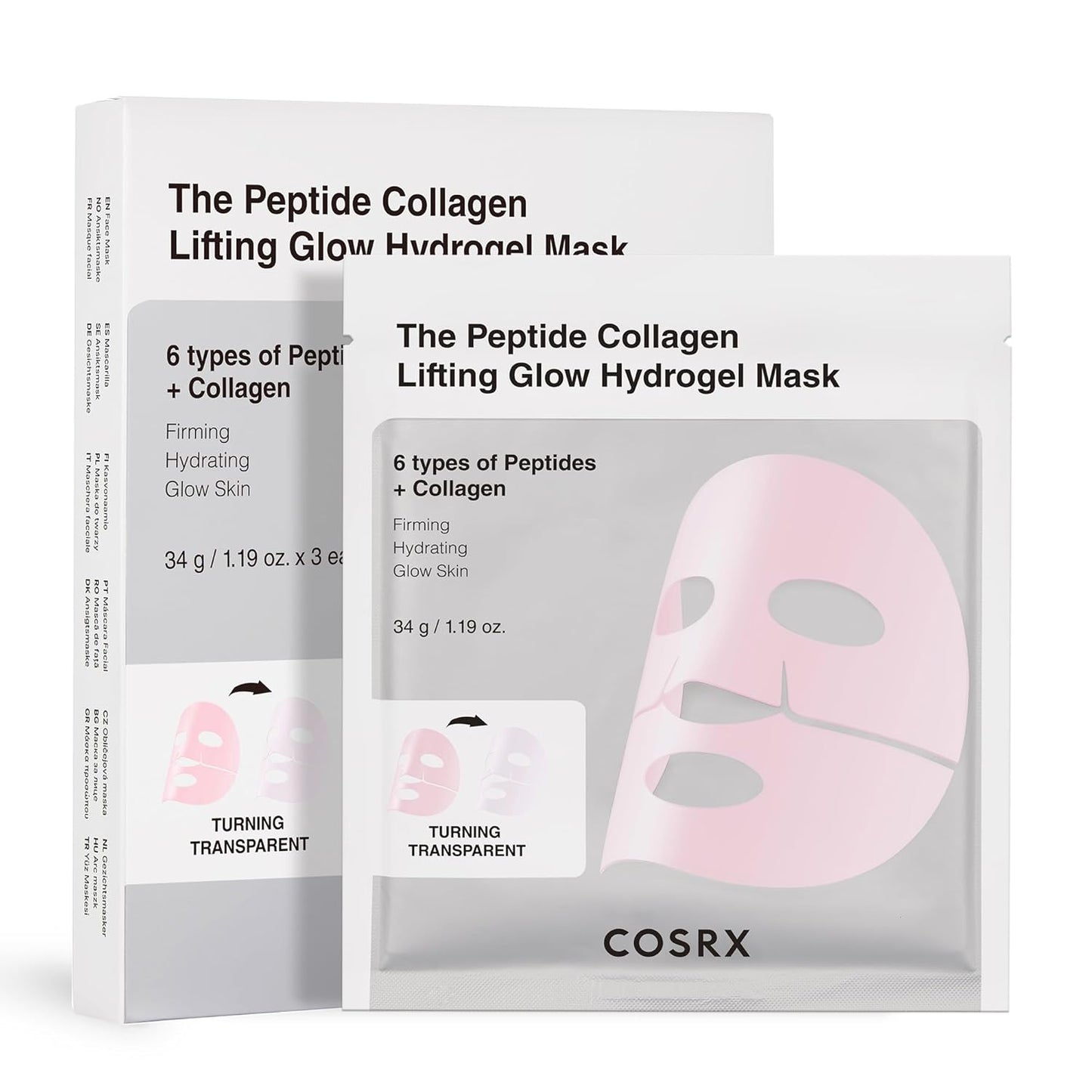 Cosrx The Peptide Collagen Lifting Glow Hydrogel Mask - Luvora
